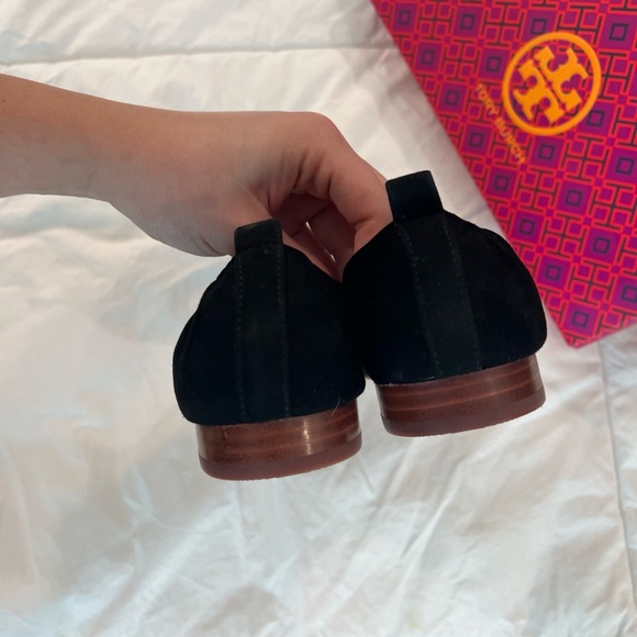 Tory Burch Leigh Suede Loafers in Black Size 8 - Picture 5 of 11